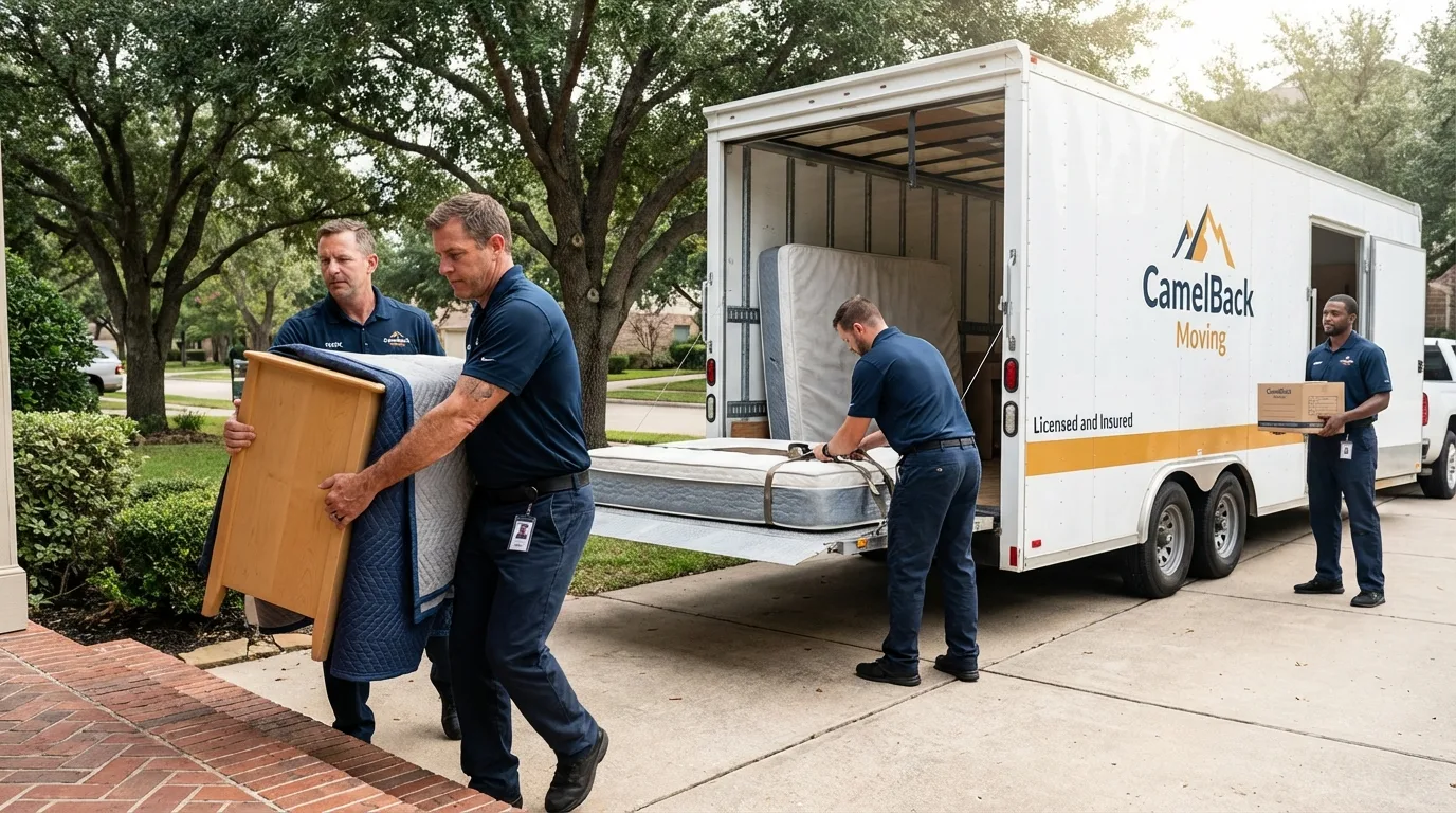 Crew loading residential truck for cross-state move from Signal Mountain, TN