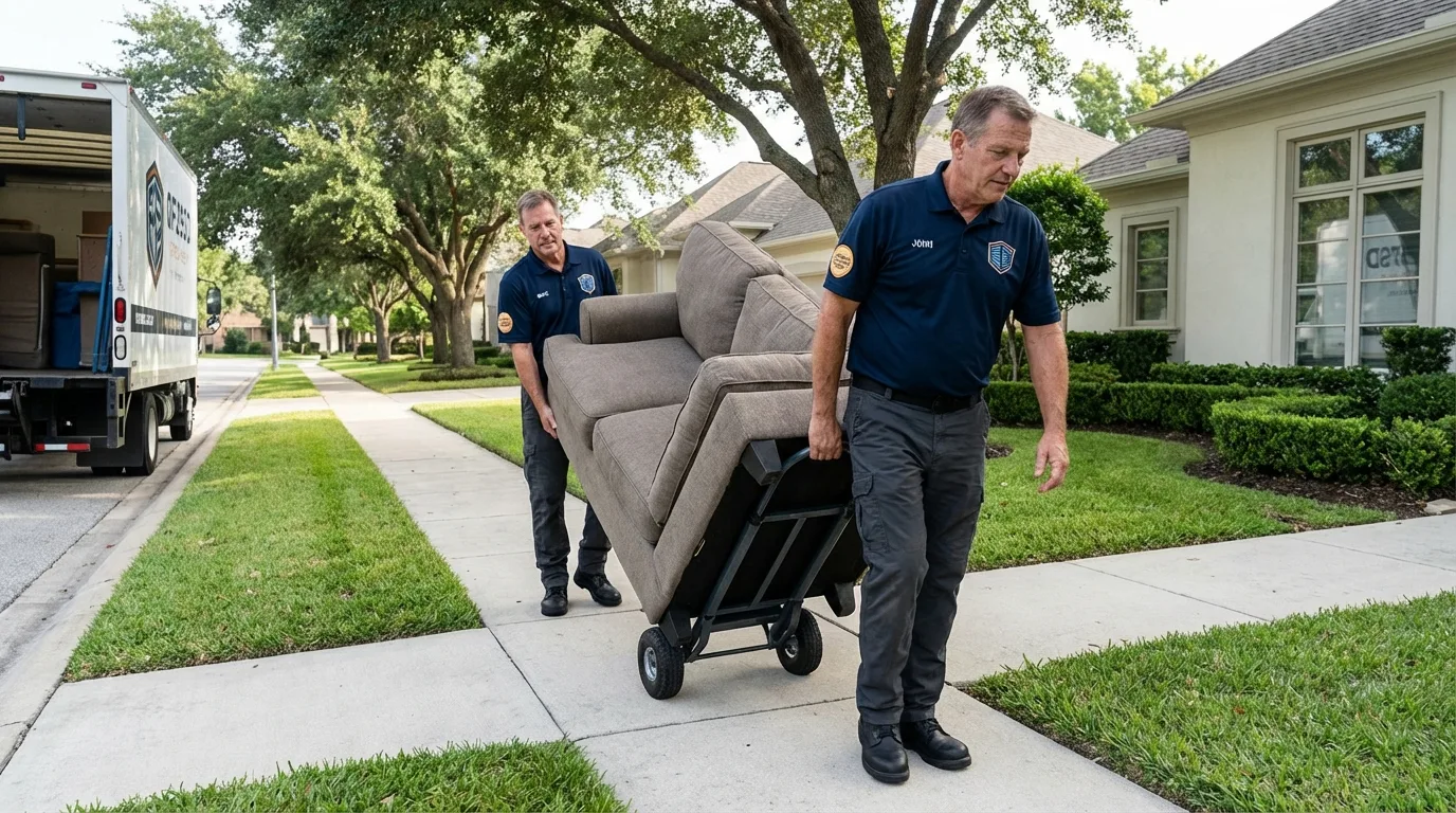 Local residential moving crew loading furniture in Signal Mountain, TN